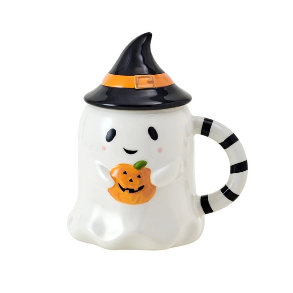 Halloween Ghost Mug with Lid - Picture 3 of 4